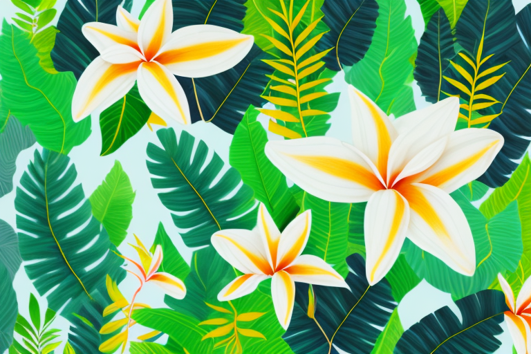 A vibrant brazilian jasmine rocktrumpet plant
