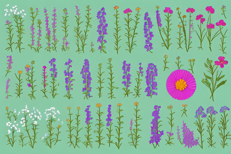 A vibrant verbena flower garden