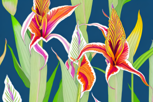 A vibrant deadhead canna lily