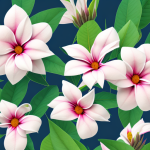 A mound shaped mandevilla plant with its vibrant blooms