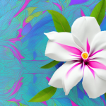 A mandevilla flower with its vibrant colors and unique shape