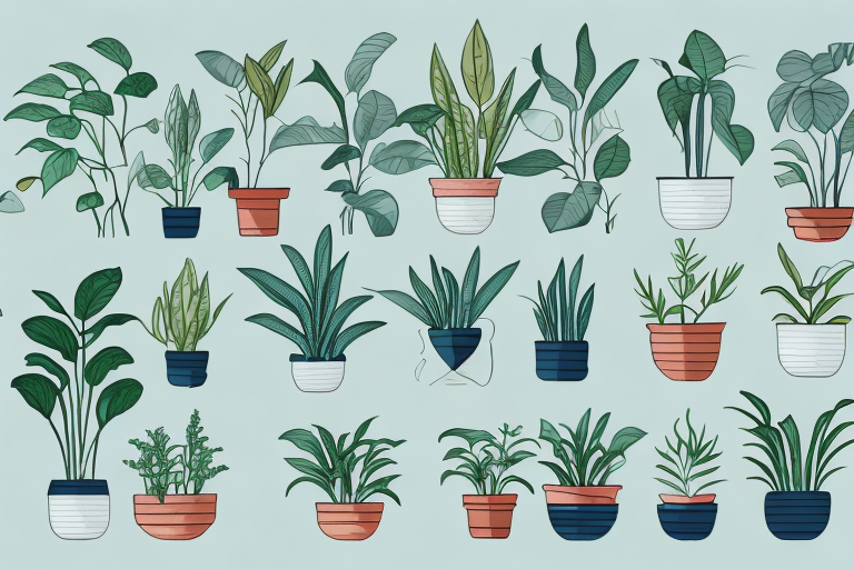 A variety of plants in a home environment